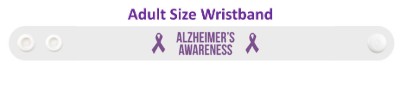 alzheimers awareness ribbon wristband