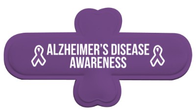 alzheimers disease awareness purple awareness ribbon white stickers, magnet