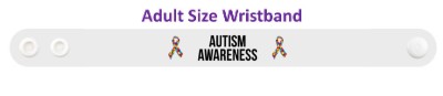 autism awareness ribbon puzzle white wristband
