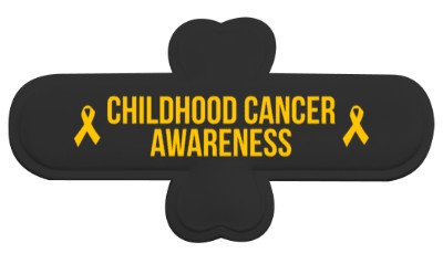 black childhood cancer awareness gold awareness ribbon phone stand