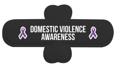 black domestic violence awareness purple awareness ribbon phone stand