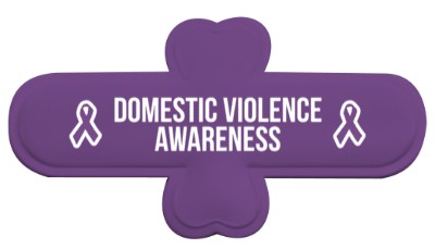 domestic violence awareness purple awareness ribbon white stickers, magnet