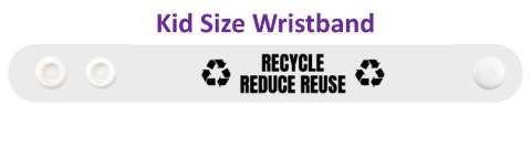 green symbol recycle reduce reuse wristband