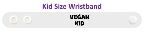 green vegan kid wristband