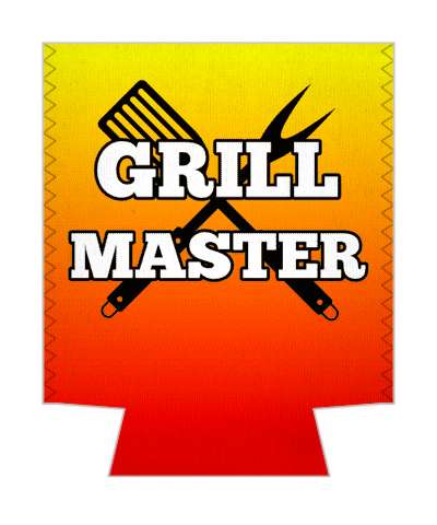 grill master crossed utensils spatula stickers, magnet