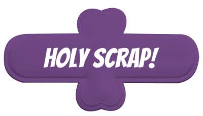 holy scrap novelty wordplay scrapbooker stickers, magnet