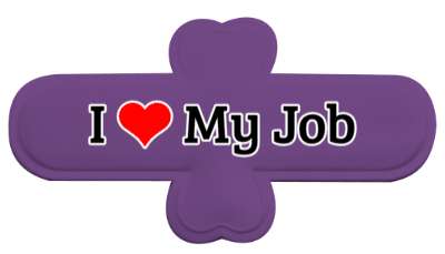 i heart my job love stickers, magnet