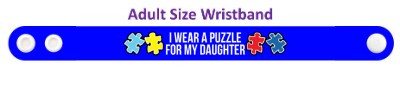 i wear a puzzle for my daughter autism awareness wristband