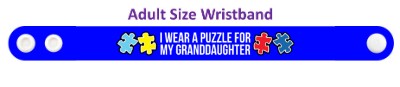 i wear a puzzle for my granddaughter autism awareness wristband