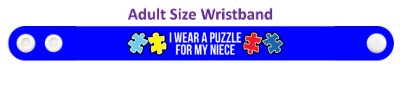 i wear a puzzle for my niece autism awareness wristband