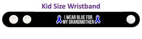 i wear blue for my grandmother colon cancer awareness ribbons wristband