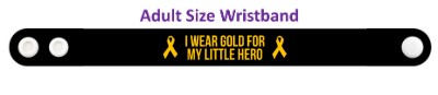 i wear gold for my little hero childhood cancer awareness wristband