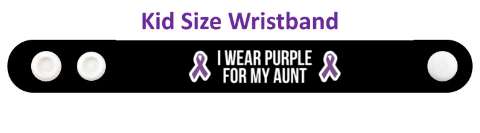 i wear purple for my aunt domestic violence ribbons awareness wristband