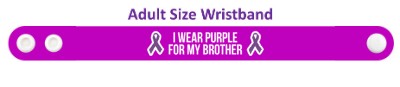 i wear purple for my brother domestic violence ribbon awareness wristband