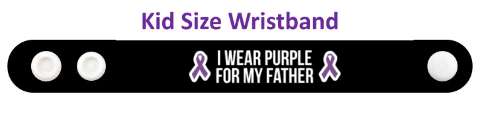 i wear purple for my father alzheimers disease awareness ribbons wristband