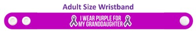 i wear purple for my granddaughter domestic violence awareness wristband