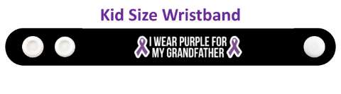 i wear purple for my grandfather domestic violence awareness ribbon wristba
