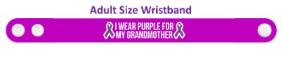 i wear purple for my grandmother domestic violence ribbon awareness wristba