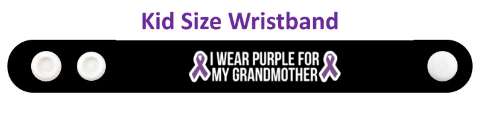 i wear purple for my grandmother domestic violence ribbons awareness wristb