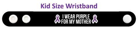i wear purple for my mother alzheimers disease awareness ribbons wristband