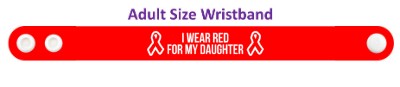 i wear red for my daughter aids hiv awareness wristband