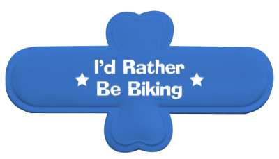 id rather be biking fanatic bike rider stickers, magnet
