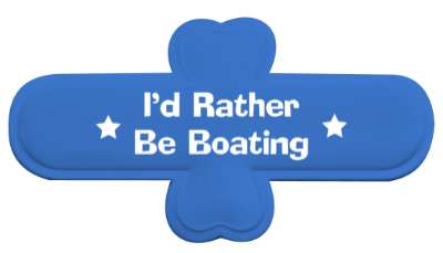 id rather be boating fanatic stickers, magnet