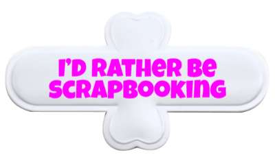 id rather be scrapbooking preference stickers, magnet
