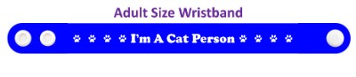 im a cat person blue paw prints wristband