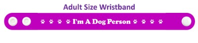 im a dog person purple paw print wristband