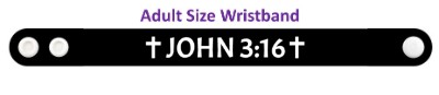 john 316 black wristband