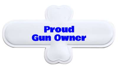 proud gun owner blue stickers, magnet