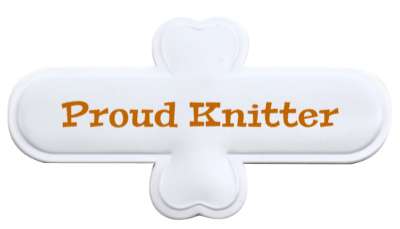 proud knitter interests stickers, magnet