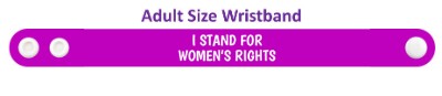 purple i stand for womens rights wristband