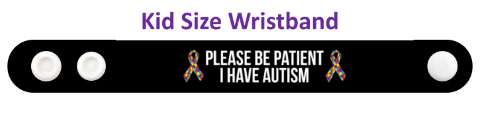 puzzle awareness ribbon please be patient i have autism wristband