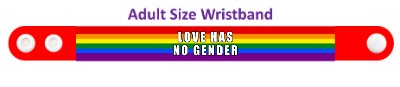 rainbow lgbt love has no gender red wristband