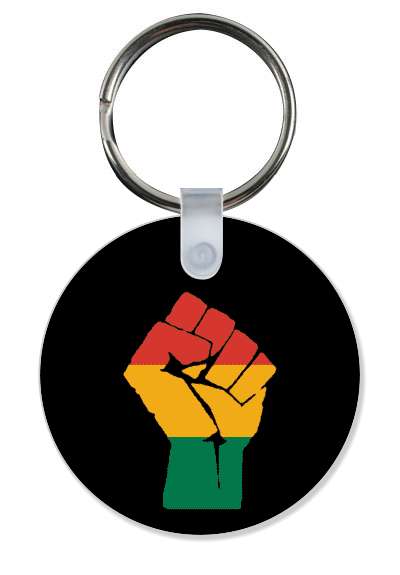 raised fist symbol freedom black flag colors pan african stickers, magnet