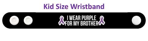 ribbon i wear purple for my brother domestic violence awareness wristband