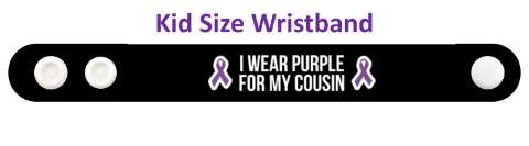 ribbons i wear purple for my cousin domestic violence awareness wristband