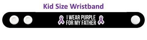 ribbons i wear purple for my father domestic violence awareness wristband
