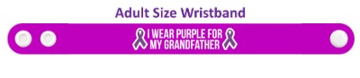ribbons i wear purple for my grandfather domestic violence awareness wristb