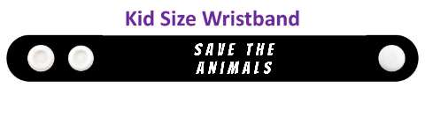 save the animals green wristband