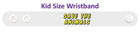 save the animals purple wristband