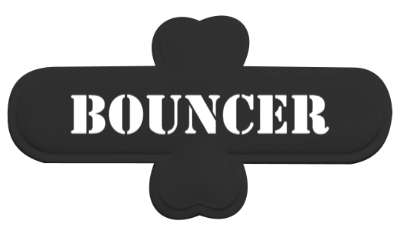 stencil bouncer stickers, magnet