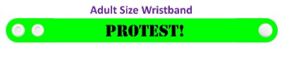 stencil protest green wristband