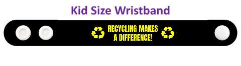 symbols purple recycling makes a difference wristband