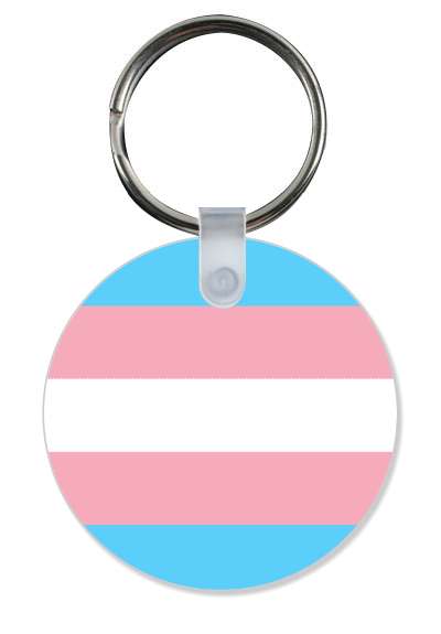 transgender pride flag lgbt key circle stickers, magnet