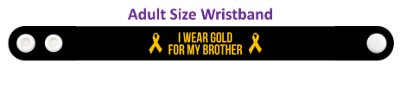 two ribbons black i wear gold for my brother childhood cancer awareness wri
