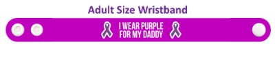 two ribbons i wear purple for my daddy alzheimers disease awareness wristba