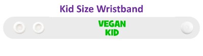 vegan kid white wristband